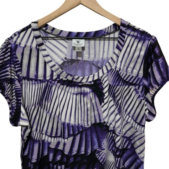 Worthington Woman Stretch Crew Neck Top Women's Size 1X - Picture 2 of 12